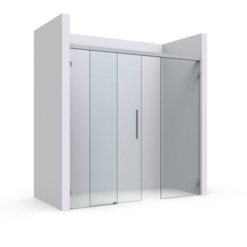 Douche à l'italienne - 105 (L/R) - PAULI FRANCE  - en acier / en verre / coulissante