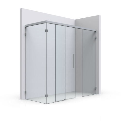 Paroi de douche coulissante - 204 (L/R) - PAULI FRANCE  - d'angle / d'angle / en verre trempé
