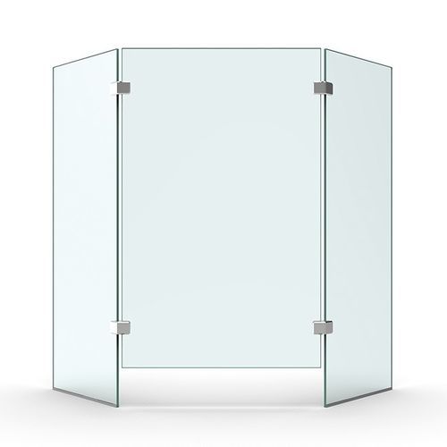 Séparateur de bureau sur bureau - SET-3081 - PAULI FRANCE  - en verre / en verre acrylique / de protection