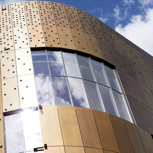 Plaquette de parement en laiton - BRONZE HAIRLINE NATURAL  - POHL Metal Systems GmbH - pour façade / contemporaine / polie