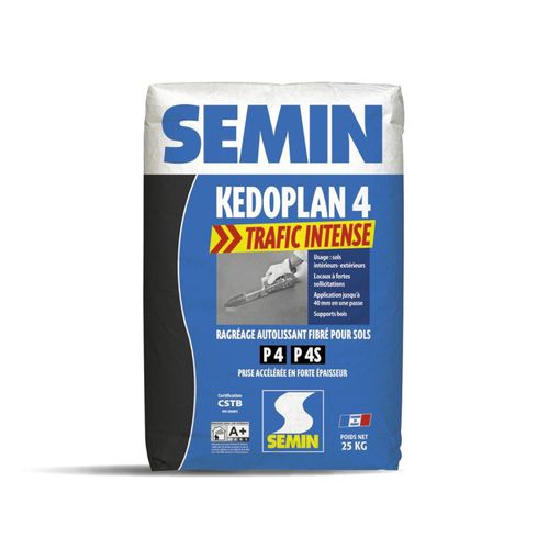 Enduit de lissage - KEDOPLAN 4 TRAFIC INTENSE - SEMIN - de ragréage / pour intérieur / de sol
