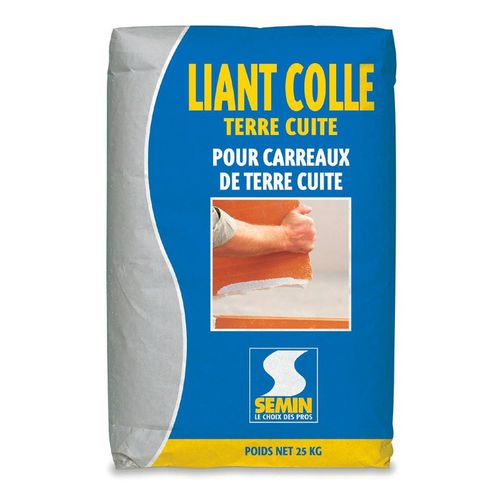 Liant à base de résine - ADHESIVE TERRACOTTA  - SEMIN - à base de plâtre / pour carrelage