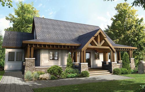 Maison en bois massif empilé - Blackcomb - TIMBER BLOCK  - écologique / contemporaine / MOB