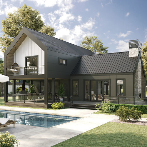 Maison en bois empilé - Oakley - TIMBER BLOCK  - contemporaine / MOB / résidentielle