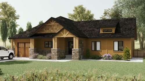 Maison en bois massif empilé - Orford - TIMBER BLOCK  - écologique / contemporaine / avec terrasse