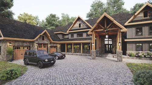 Maison en bois empilé - Willowcreek - TIMBER BLOCK  - contemporaine / à 2 étages / MOB