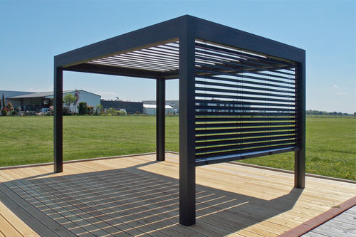 Pergola autoportée - OPEN - TIR TECHNOLOGIES  - en métal / à lames orientables