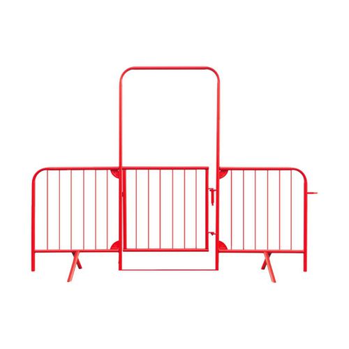 Barrière de contrôle d'accès - 525-0100 - BATISEC  - battante / en métal / pour chantier