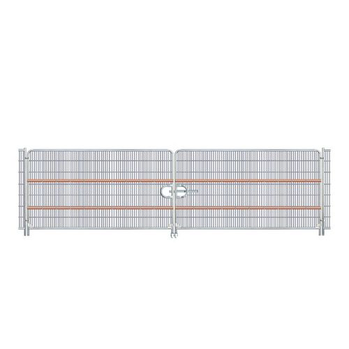 Portail battant - 275-6710 - BATISEC  - en acier galvanisé / grillagé / pour chantier