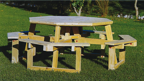 Ensemble table et bancs contemporain - 2102 - CARMO - de jardin / résidentiel