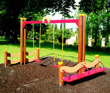 Balançoire en plastique - ECO PARK - CARMO - double