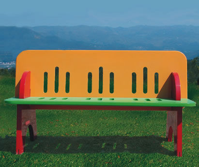 Banc de jardin contemporain - ECO PARK - CARMO - en polyéthylène / pour enfant