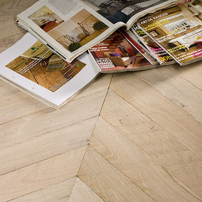 Parquet contrecollé - PA 12 - CHENE DE L EST  - massif / en chêne / point de Hongrie
