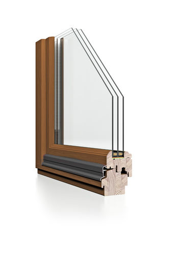 Fenêtre en bois - DDR-92 - DAKO  - battante / à triple vitrage / à coupure thermique