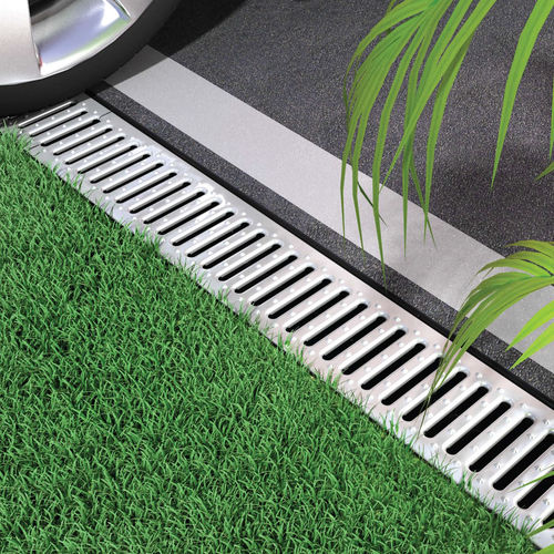 Caniveau à grille - XDRAIN - DEVOREX PLC - en PP / grille en acier galvanisé / grille en fonte