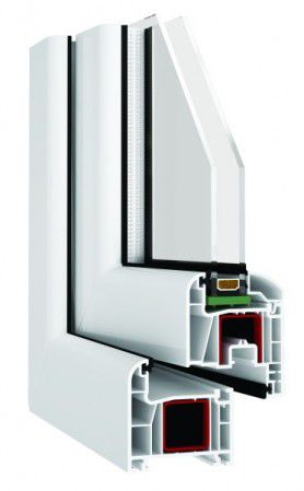Fenêtre en PVC - AVANTGARDE  - DOBROPLAST - battante / à double vitrage / à coupure thermique