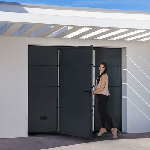 Portillon en aluminium anodisé - FLEXISTEP - FLEXIDOOR SA - en aluminium laqué