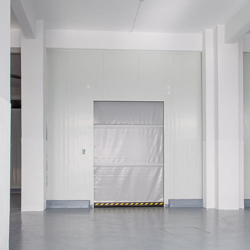 Porte industrielle enroulable - FLEXIDOOR SA - en aluminium laqué / en PVC / automatique