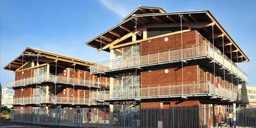 Bâtiment préfabriqué - GIPEN - en bois / pour logement collectif / contemporain