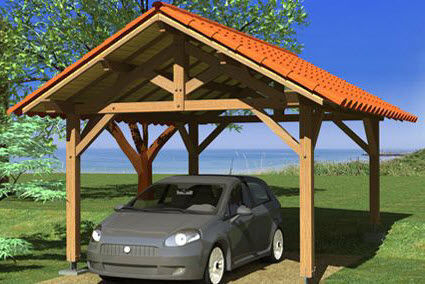 Abri de voiture en bois - GIPEN