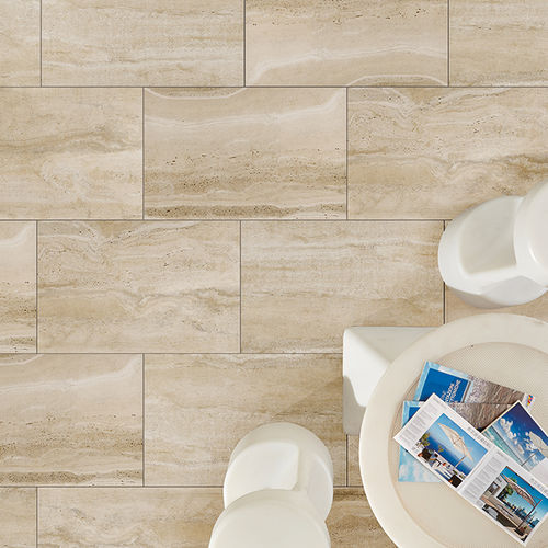 Dallage en pierre frittée - L'ALTRA PIETRA - DUOMO TRAVERTINO BEIGE - GRANULATI ZANDOBBIO SPA - en grès cérame / d'extérieur / texturé