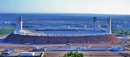 Structure tendue câble-membrane - STADE D'AGADIR  - Jet contractors - pour couverture / avec membrane en pvc / pour stade
