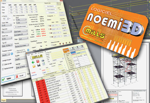 Logiciel de conception - NOEMI 3D - MILLS  - de planification coffrage / pour structure en acier / 3D