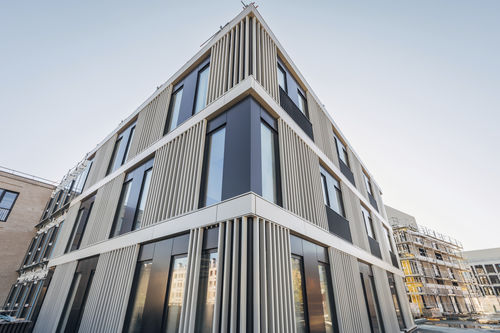 Bardage en plaques - MIRAWALL® - MIRALU  - en aluminium prélaqué / vertical / durable