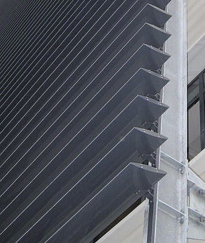 Brise-soleil en aluminium - ALLIGATOR - SAB INTERNATIONAL - pour façade / vertical