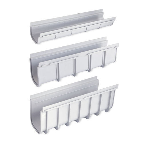 Caniveau simple - CN13-01 - STAMPLAST SRL - en polypropylène / pour piscine / blanc