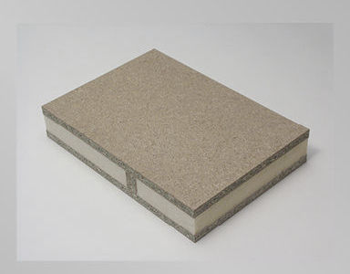 Panneau sandwich pour façade - POLY - TAVAPAN SA - face en bois aggloméré / âme en mousse de polyuréthane