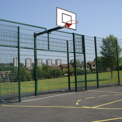 Clôture grillagée - Recessed MUGA Goal End - ZAUN FENCING  - pour terrain de sport / sportive / en acier à revêtement par poudre
