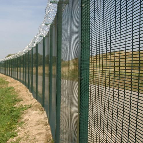 Clôture en treillis soudé - HiSec SR1 (A1) - ZAUN FENCING  - industrielle / en maille d'acier inox / grise