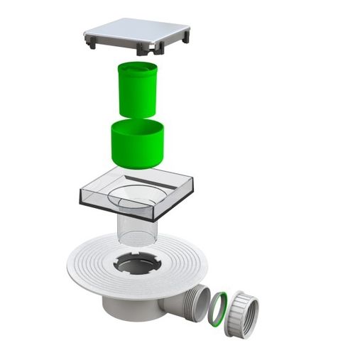 Siphon de sol en inox - 6710MX40B0 - BONOMINI S.R.L. - pour salle de bain / pour cuisine / carré