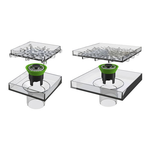 Siphon de sol en plastique - 6293TR10B7 - BONOMINI S.R.L. - pour salle de bain / pour cuisine / carré