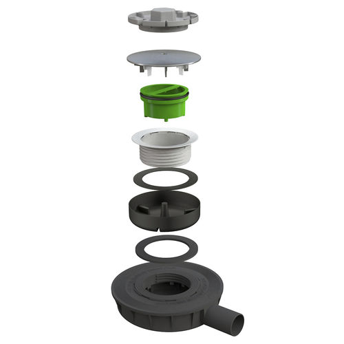 Bonde de douche en inox - 5220IX40S7 - BONOMINI S.R.L. - en chrome / en ABS
