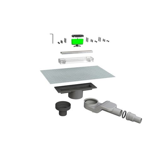 Siphon de sol en inox - 6825KX20S - BONOMINI S.R.L. - en ABS / pour douche / rectangulaire