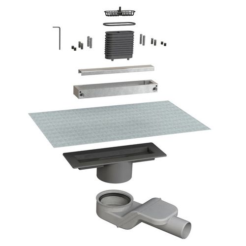 Siphon de sol en ABS - 6825HC20S - BONOMINI S.R.L. - en inox / pour douche / horizontal