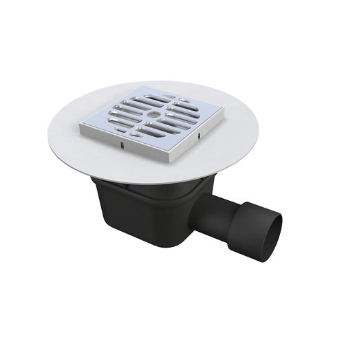 Siphon de sol en polypropylène - VULCANO 6384CR10B9 - BONOMINI S.R.L. - en ABS / pour douche / avec grille