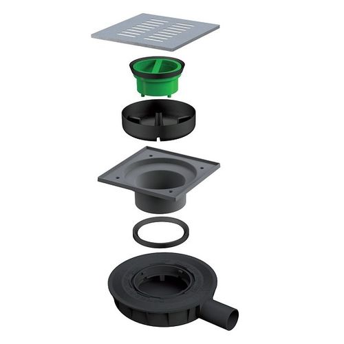 Siphon de sol en ABS - 6300IX40S7 - BONOMINI S.R.L. - pour douche / avec grille / carré