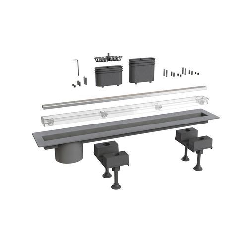 Caniveau de douche en acier inox - 6825MX60S - BONOMINI S.R.L. - en ABS