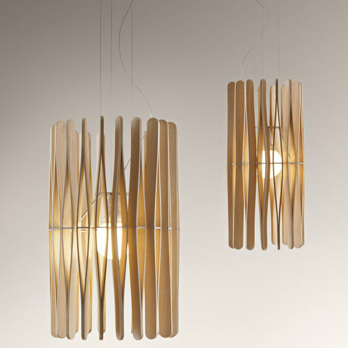 Suspension - STICK F23 - FABBIAN ILLUMINAZIONE - en métal / en bois / contemporaine