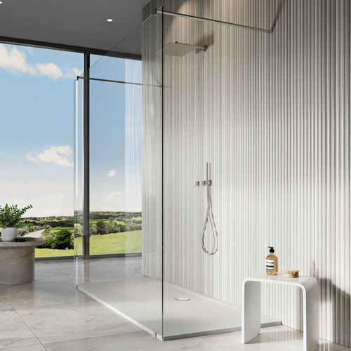Receveur de douche rectangulaire - DURO - BALTECO AS - à poser / en Solid Surface / résidentiel
