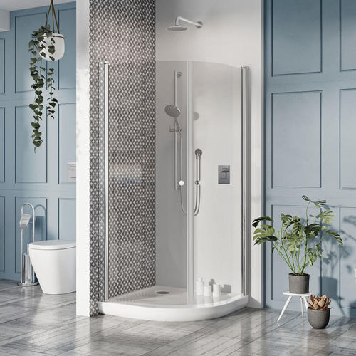 Receveur de douche d'angle - Rondo - BALTECO AS - à poser / en Solid Surface / résidentiel