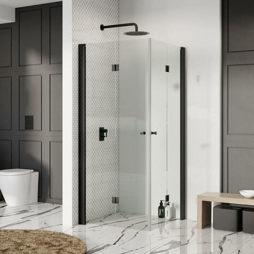 Cabine de douche en verre trempé - Fold - BALTECO AS - avec porte battante / pliante / d'angle