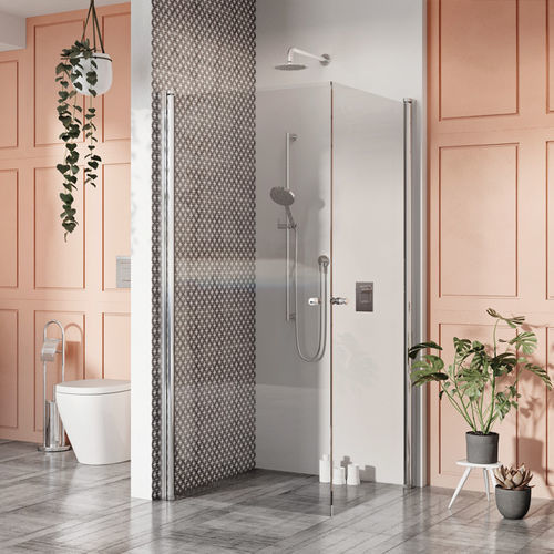 Cabine de douche en verre trempé - Mode - BALTECO AS - avec porte battante / d'angle / résidentielle