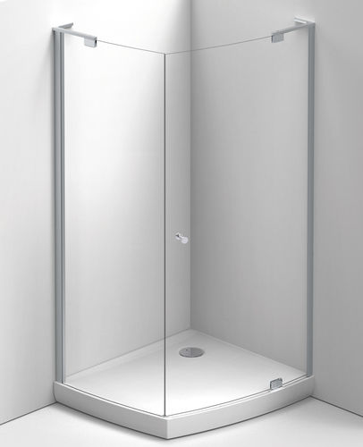 Cabine de douche en verre trempé - Vibe - BALTECO AS - avec porte battante / courbée / résidentielle