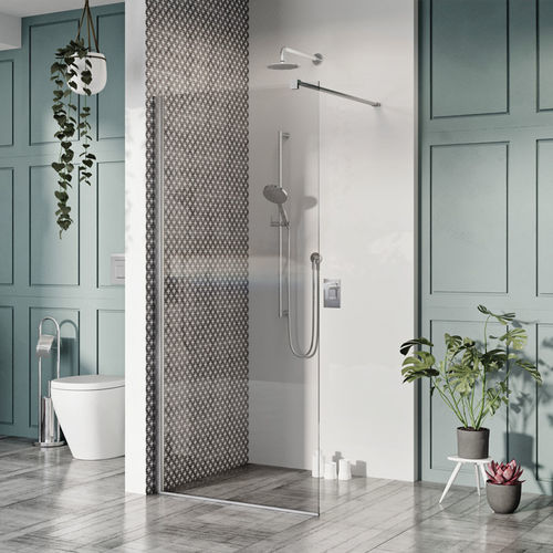 Paroi de douche fixe - Line - BALTECO AS - d'angle / en verre trempé / sur mesure