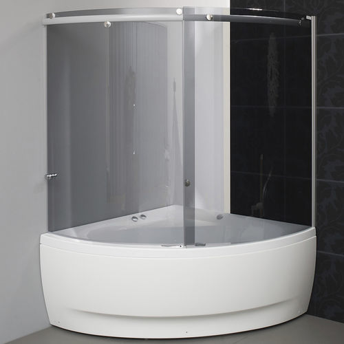 Pare-baignoire en verre trempé - Linea  - BALTECO AS - 1 volet / 6 mm / partiellement encadré