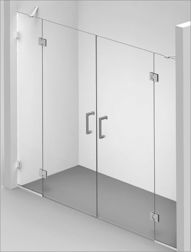 Paroi de douche battante - Concept 10 - BALTECO AS - en niche / en verre trempé / sur mesure